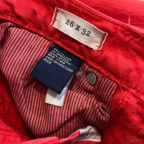 NWOT- Madewell Skinny skinny red jeans - 26 - Picture 5 of 10